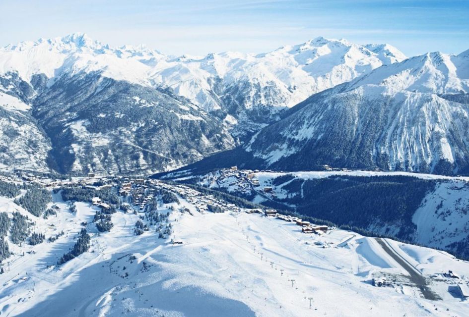 La Tania ski resort from above.