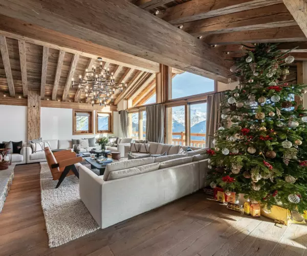 Ski Chalet at Christmas